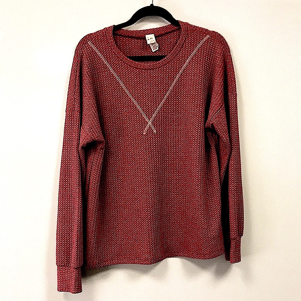 7th Ray waffle knit pullover